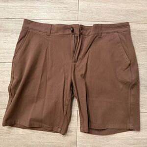 Men's Mugsy Jeans HALSTEDS Brown K6SNBR Chino Shorts Waist Size 36 Inseam 9" New